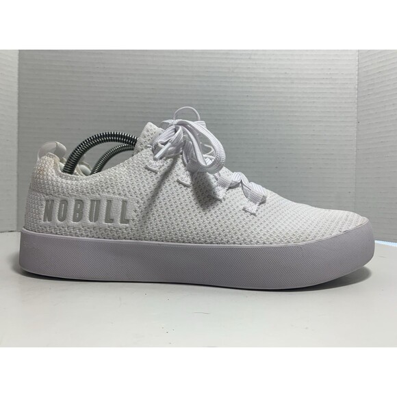 NOBULL White Recs Knit Sneaker Unisex Shoe Size 10.5 Mens / 12 Women’s - Picture 1 of 9